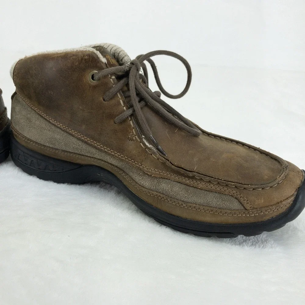 Timberland Chukka Boots Mens Size 9 Brown Leather Smartwool Earthkeepers
